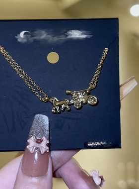 高品质蔻家马车项链女款百搭时尚送闺蜜送女友节日礼物精工锁骨链