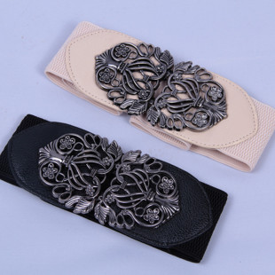 汉服连衣裙百搭配饰 欧美复古松紧女士腰带韩版 饰腰封 装 015 时尚