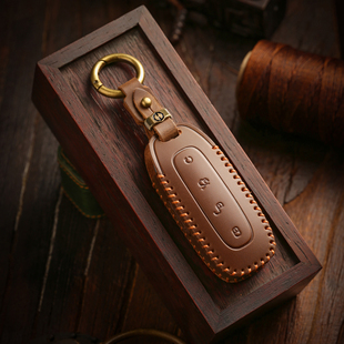 真皮腾势D9钥匙套手工定制N7专用N8汽车用品钥匙包保护壳色扣dmi