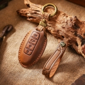 真皮日产车钥匙套14代经典 轩逸蓝鸟尼桑包天籁扣奇骏壳劲逍客途乐