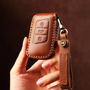 头层牛皮大众车钥匙套迈腾帕萨特C速腾polo宝来探途岳歌朗逸途观L