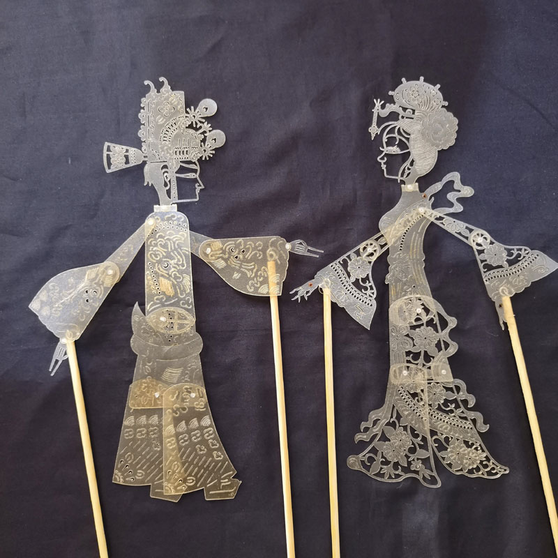 diy半成品可上色皮影戏人物