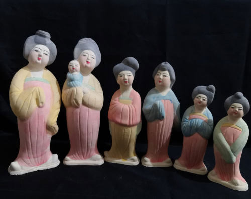 唐仕女手绘仿古风摆件工艺品