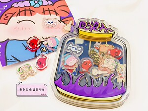 原创卡通拒绝定义盲盒Dora摇摇乐ins可爱亚克力挂件学生礼物
