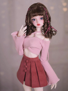bjd娃娃假发4分3分小布假发牛奶丝复古编发小卷发多色选新品包邮