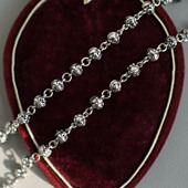 睡莲生生世世 原创设计925纯银项链无限循环星球鸢尾花圆珠锁骨链