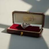 睡莲生生世世 原创设计925纯银菱形星球戒指复古小众英文好运指环