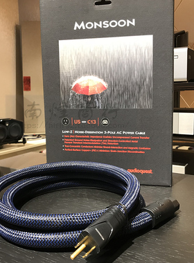 美国AQ线圣Monsoon季候风电源线hifi发烧 Audioquest正品授权行货