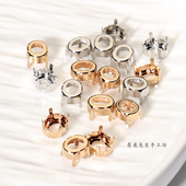 手缝钻异形钻4120 4128系列椭圆黄铜电镀保色加厚底托diy饰品配件