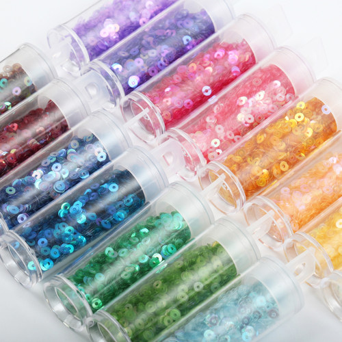 3mm炫彩透明亮片法绣耐高温平片