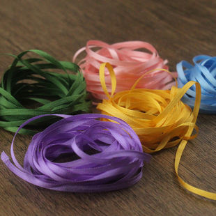 2MM纯色真丝丝带 法式刺绣材料辅料 真丝装饰带 手工刺绣diy编织