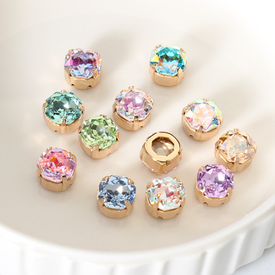 手工DIY材料 八边形玫瑰切手缝钻爪钻刺绣饰品材料服装辅料美甲