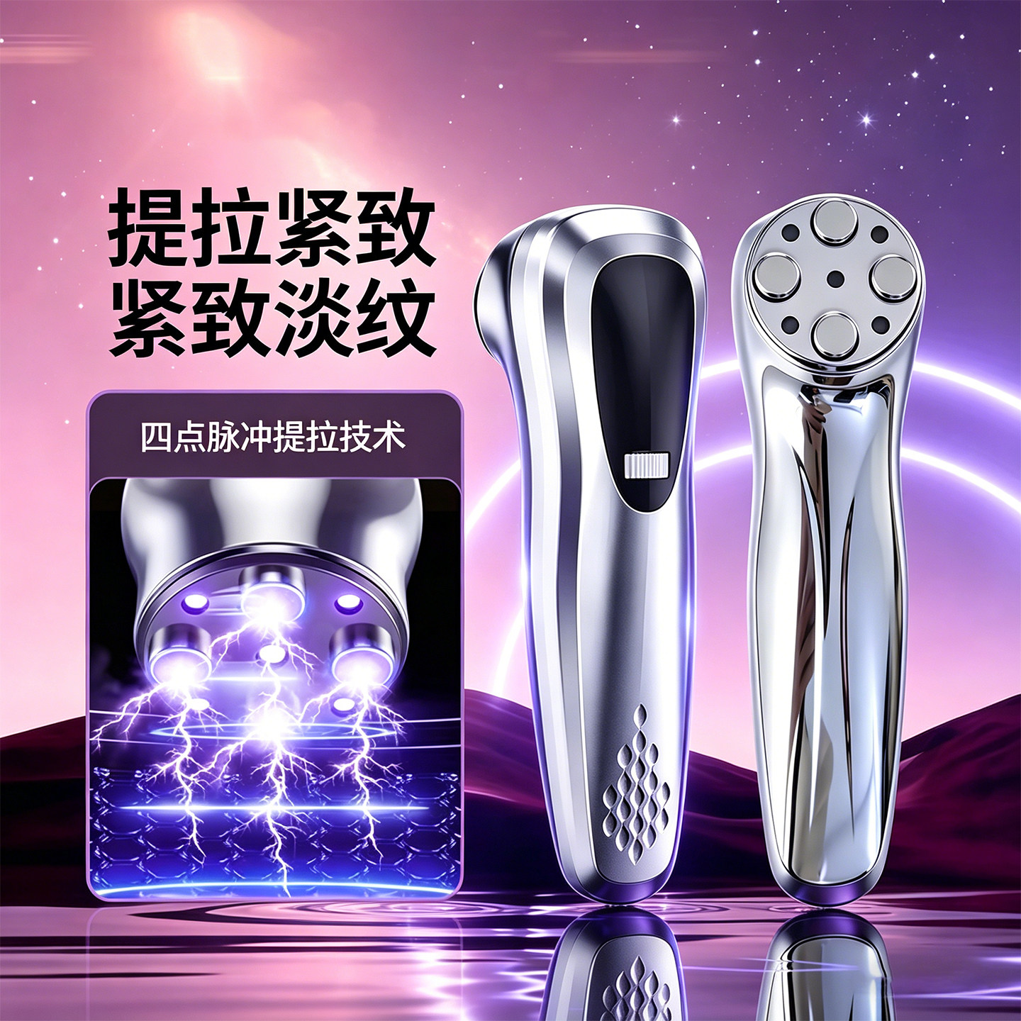 美容院同款白金肌胞电脉冲面部筋膜层深层提拉紧致小钢炮美容仪