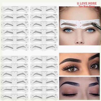 Reusable Eyebrow Shaper DIY Set Soft Ruler Brow Definer Card