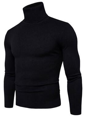 Men winter turtleneck sweater slim pullover knitwear tops