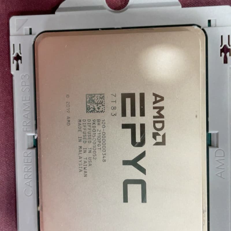 全新拆机AMD 7T83 三代EPYC处理器,64核心128--议价商品