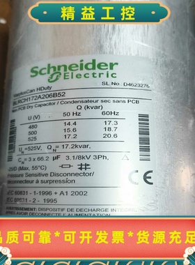 施耐德三相电容器BLRCH172A206B52，525V3--议价商品