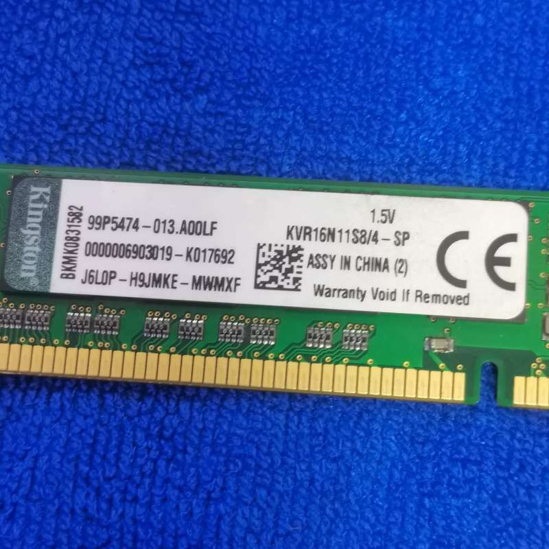 金士顿DDR3 4G内存条,型号KVR16N11S8/4-S--议价商品