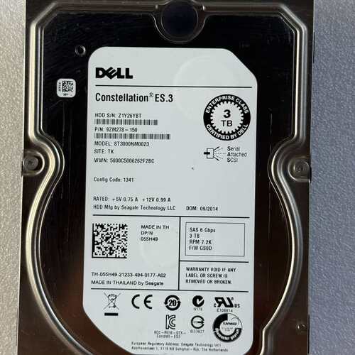 DELL/戴尔ST3000NM0023 055H49 原装拆--议价商品