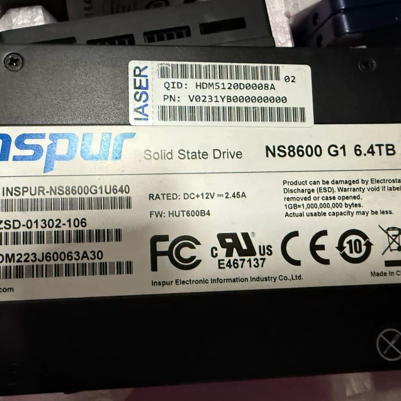 浪潮Inspur NS8600 G1 6.4TB企业级固态硬--议价商品