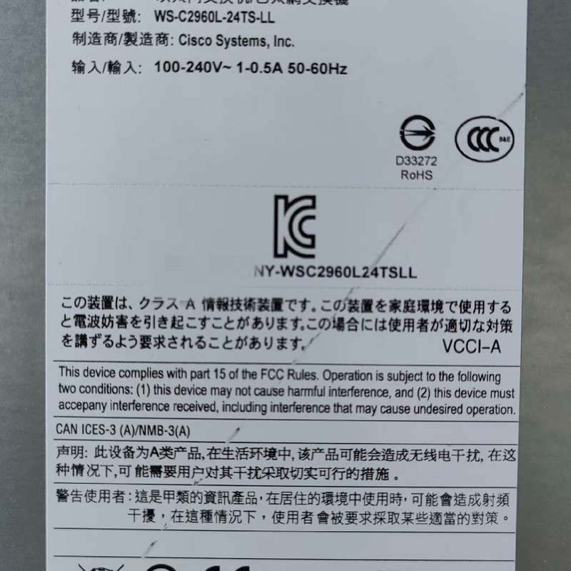 二手交换机 WS-C2960L-24TS-AP 现货10个--议价商品
