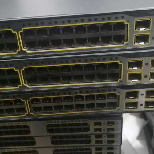 思科原装二手WS-C3750G-48TS-S到货几台。端口测--议价商品