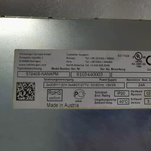 KOLLMORGEN科尔摩根驱动器S7240S-NANAPM--议价商品