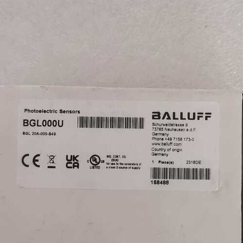 全新原装德国巴鲁夫BGL000U光电传感器，型号BGL 20--议价商品