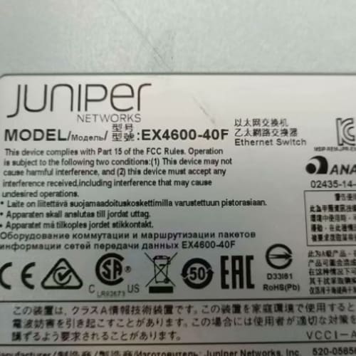 JUNIPER EX4600-40F-AFO原装二手交换机,--议价商品