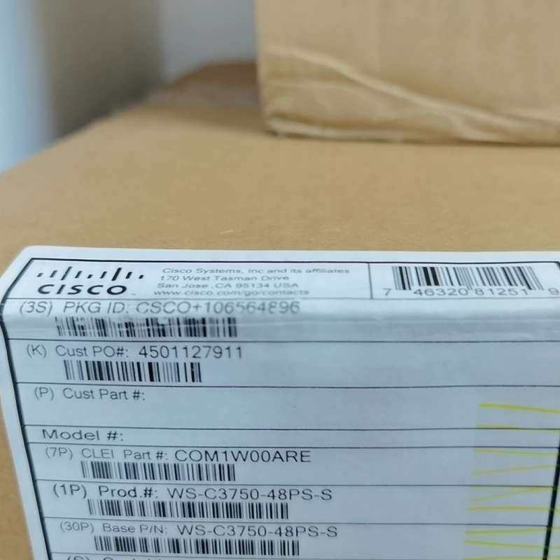 思科交换机WS-C3750-48PS-S 全新 工程剩余。一--议价商品