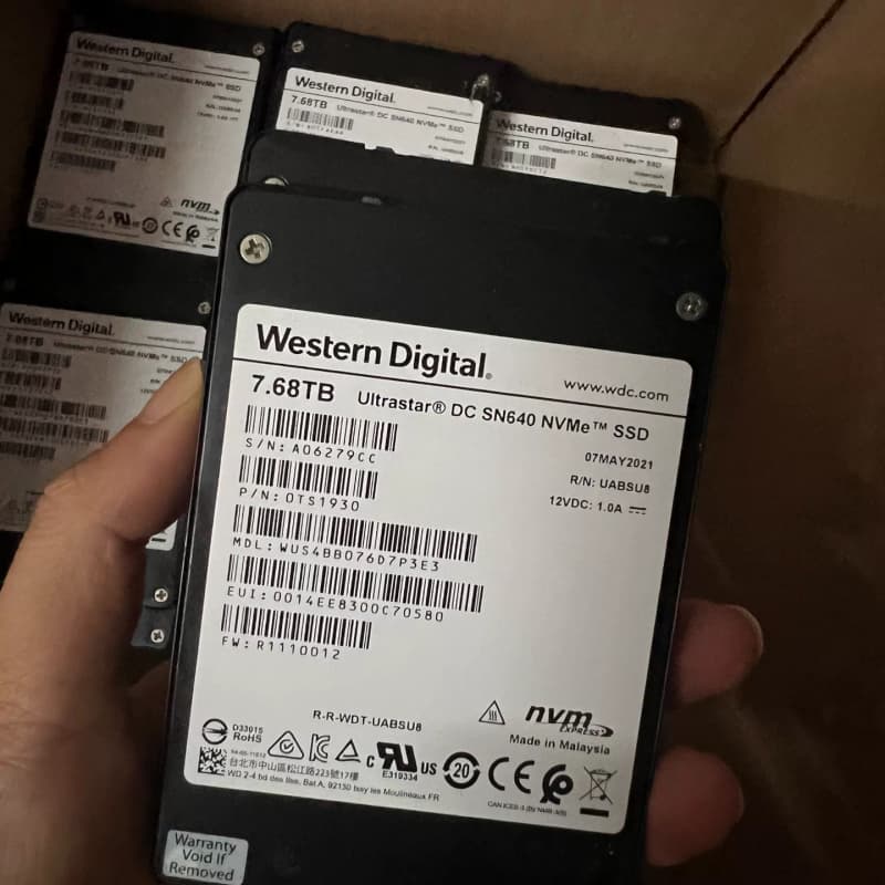 WD/西数 SN640 7.68T U.2 NVME--议价商品