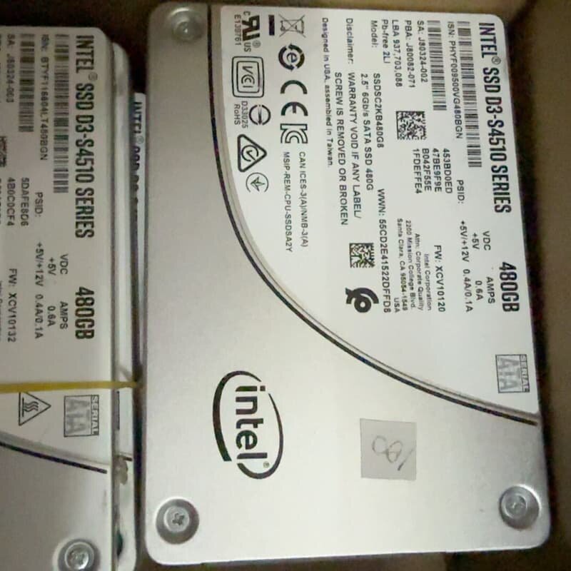 英特尔S4610 S4510 480G 版本企业级固态硬盘，--议价商品