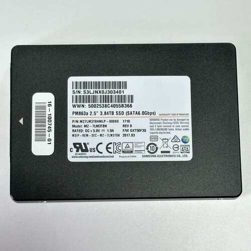 SAMSUNG/三星 PM863a 3.84T SATA M--议价商品