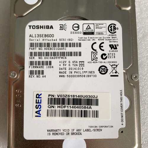 东芝 AL13SEB600 600G 10K SAS硬盘--议价商品