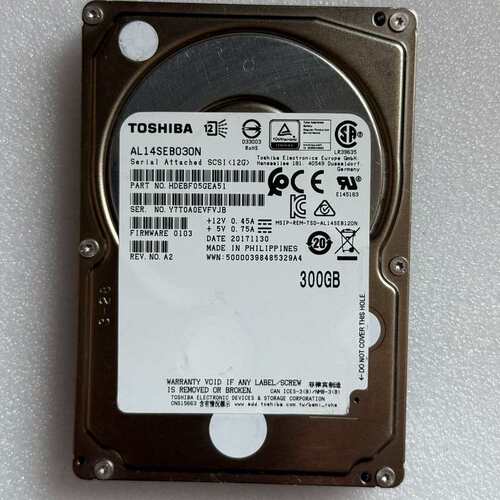 东芝AL14SEB030N 300G 2.5寸SAS 12G--议价商品