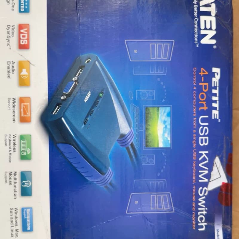 ATEN宏正+CS64US+4口USB+VGA+4进1出电脑--议价商品