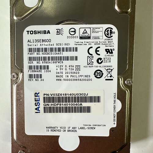 浪潮 东芝 AL13SEB600 600G SAS 10K--议价商品