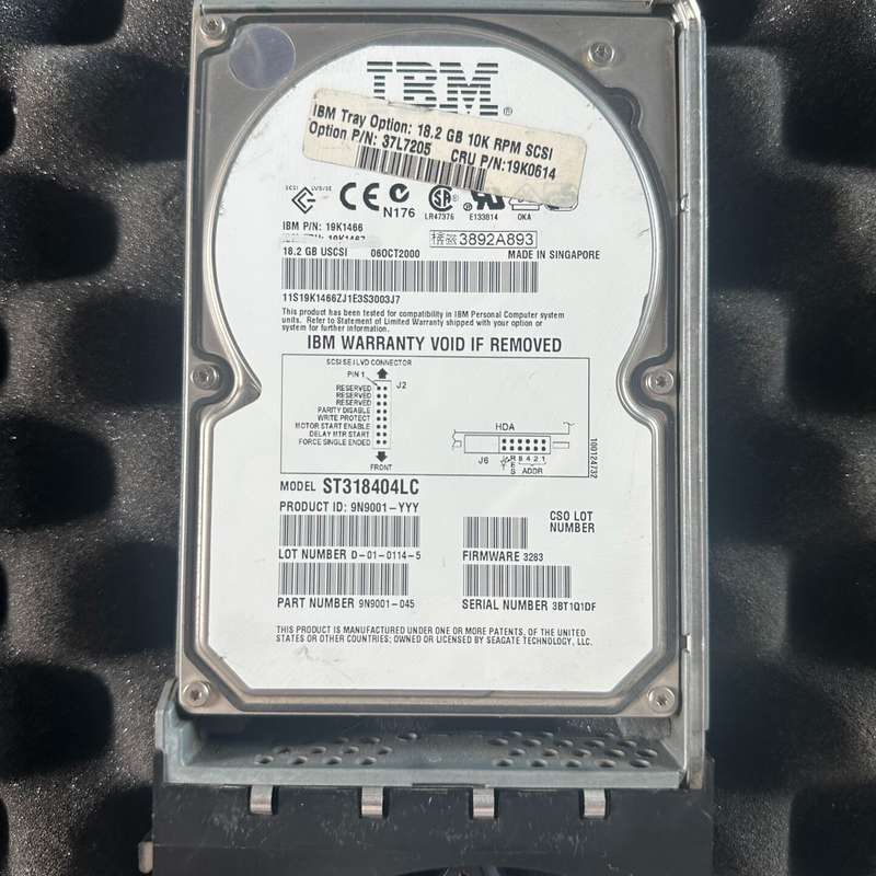IBM SCSI硬盘 80针 18.2G 37L7205 0--议价商品