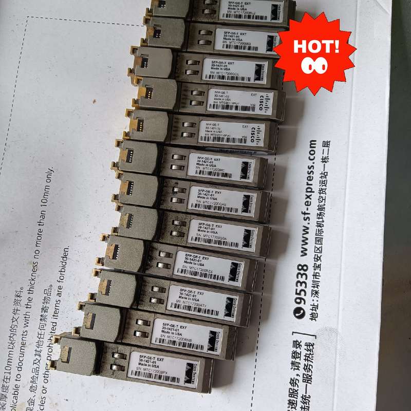 思科千兆电口模块 SFP-GE-T 实物图片 数量几十块。--议价商品