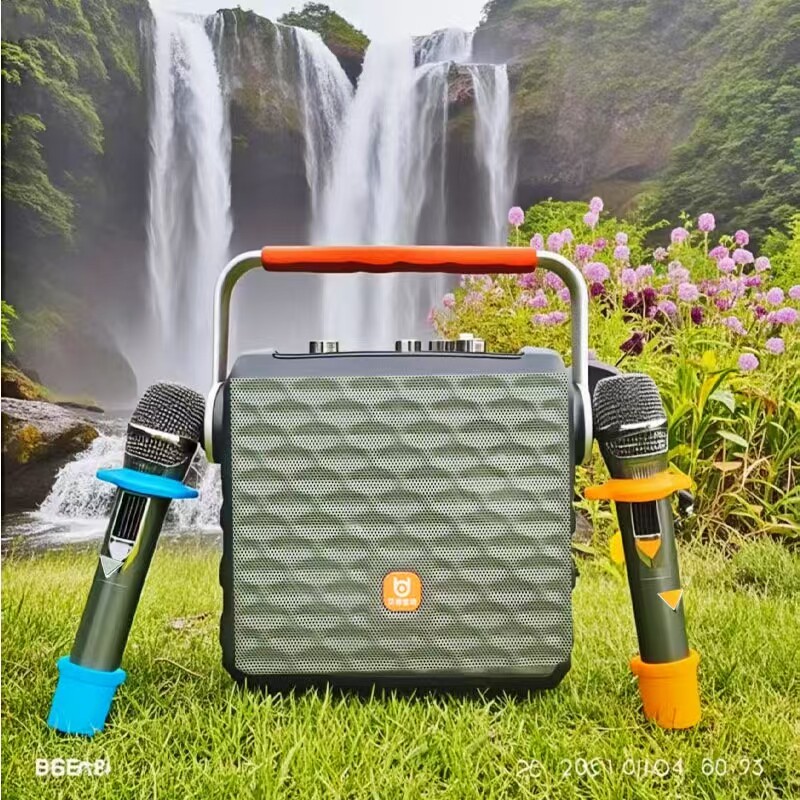 贝德新款0588S户外音响K歌手提无线充电话筒蓝牙多功能便携大音量