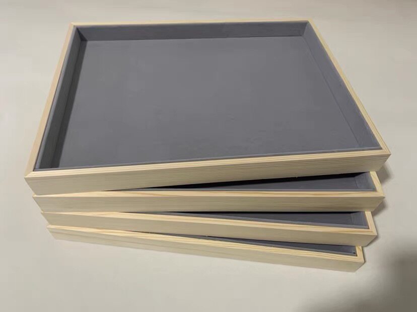 大号40*30实木戒指耳钉项链首饰盒首饰展示托盘珠宝饰品首饰收纳