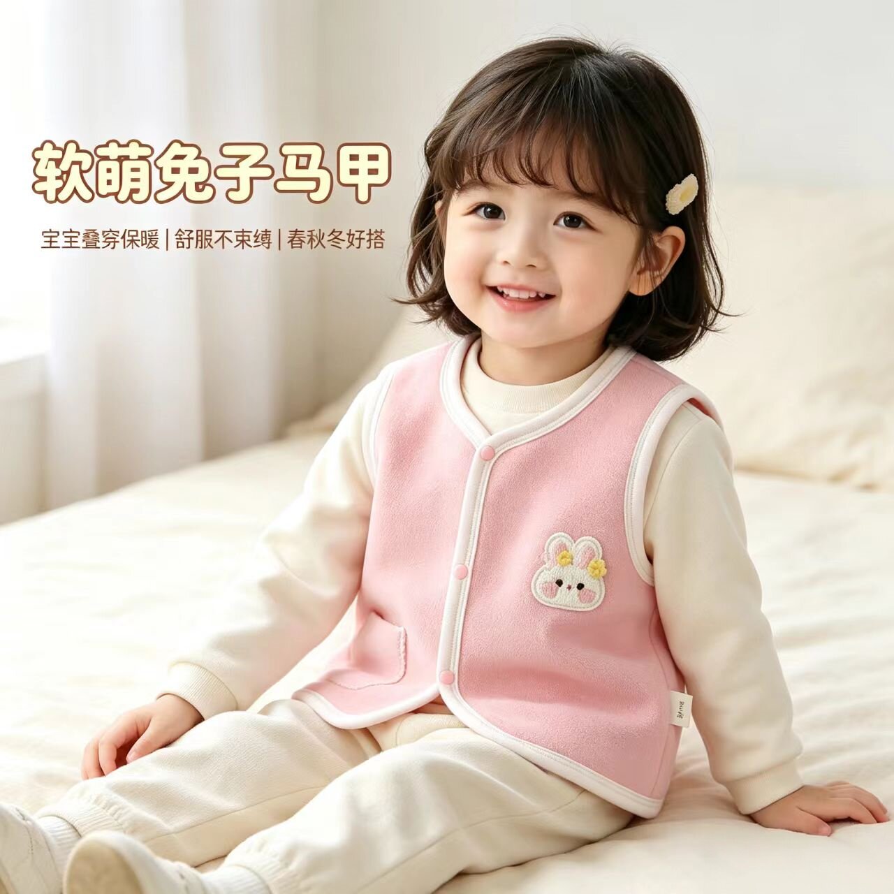 秋冬新款婴幼儿马甲外套背心保暖
