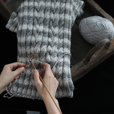 diy围巾男士柔软材料包毛线