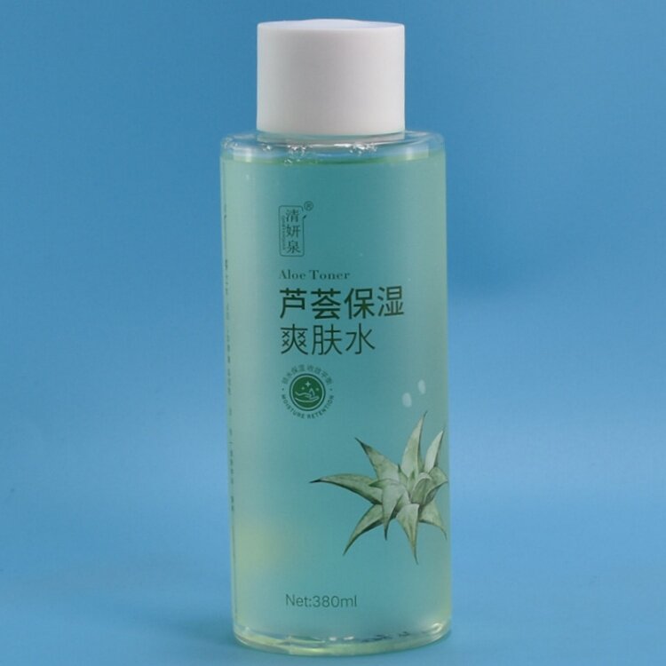 清妍泉芦荟保湿爽肤水柔肤水化妆水提亮滋润保湿清爽不油腻380ml