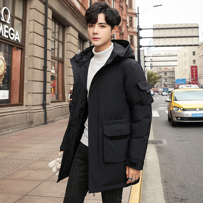男士羽绒服中长冬款男装冬装外套