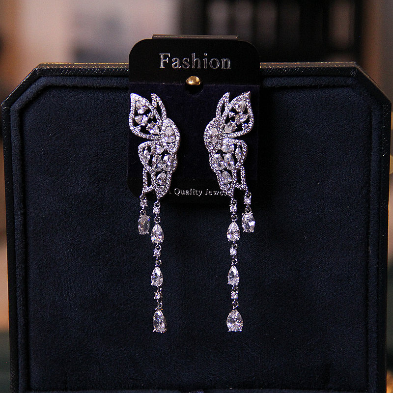 新款超仙蝴蝶流苏气质耳环