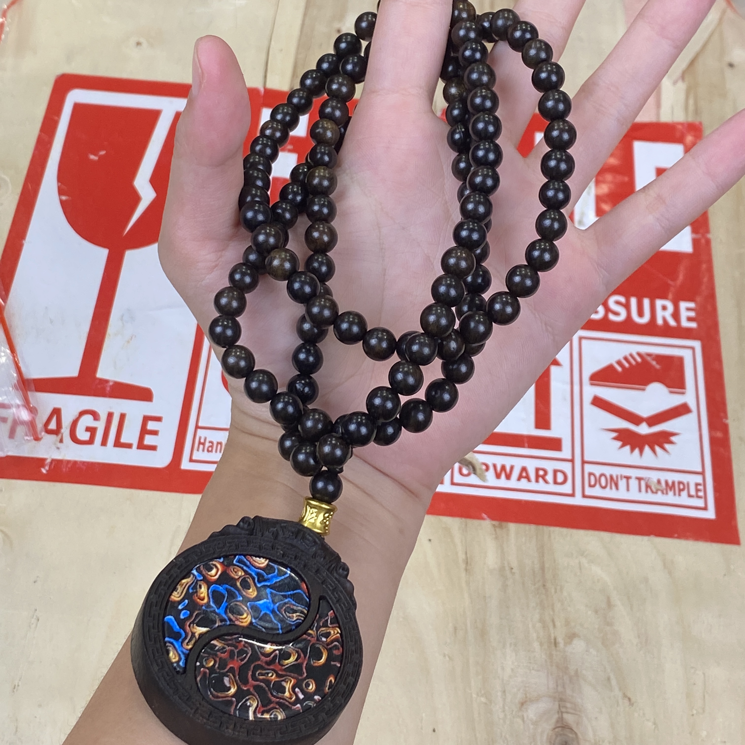 S1250-1-八卦无事牌108佛珠手链