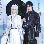 素衬衣潮 苍溪男女情侣春秋复古汉元 仓宝儿屋原创新中式 中国风衬衫