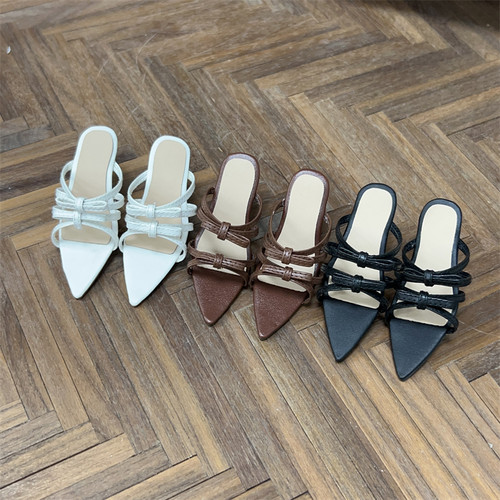 3分/SDGR细带双蝴蝶结高跟鞋