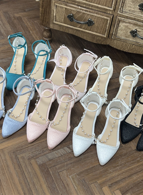 【咔咔星球】X BJD 娃鞋3分SD/DD/SDGR/SD16 链条尖头高跟鞋